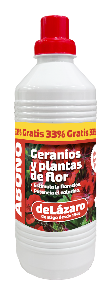 Abono geranios y plantas de flor